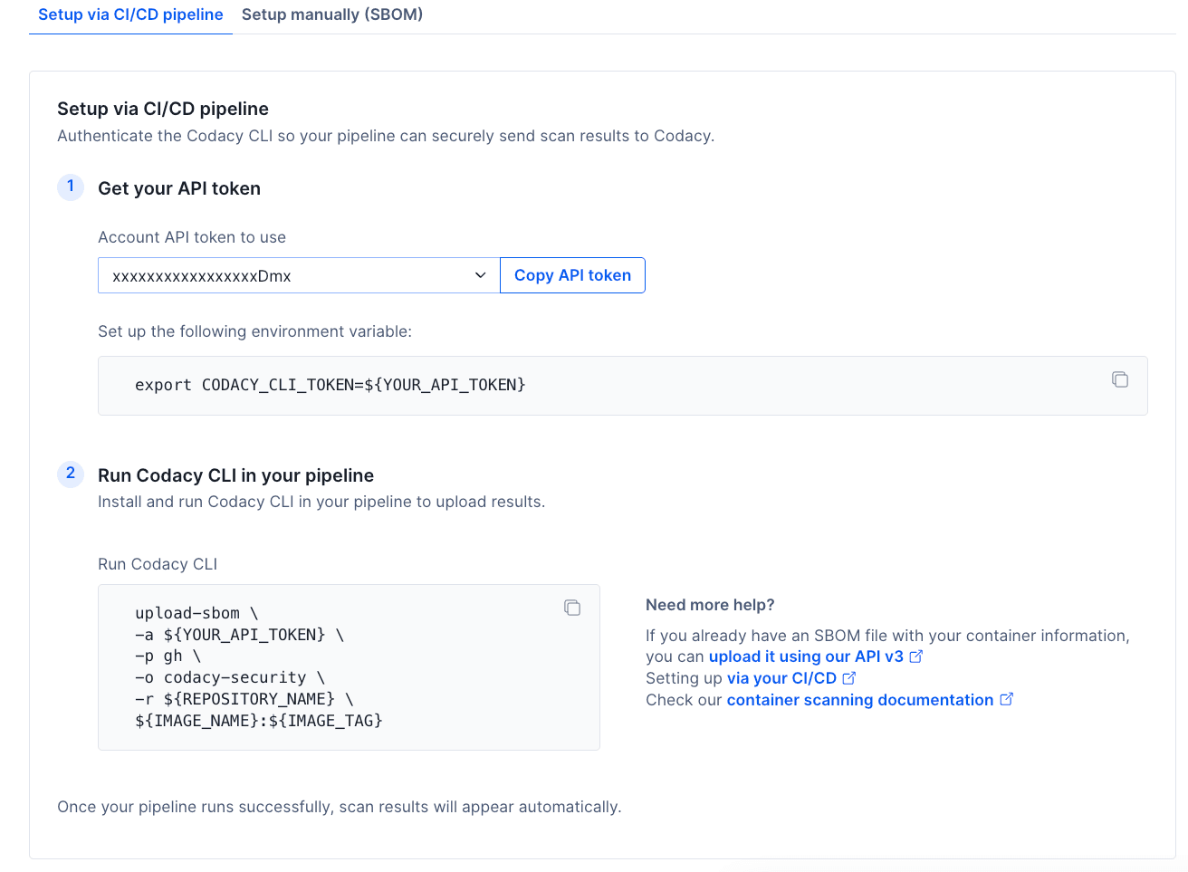 Security and risk management import container SBOM in CICD